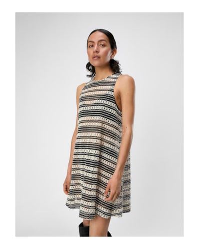 Klänningar - Objarthine short dress – Black/Sandshell